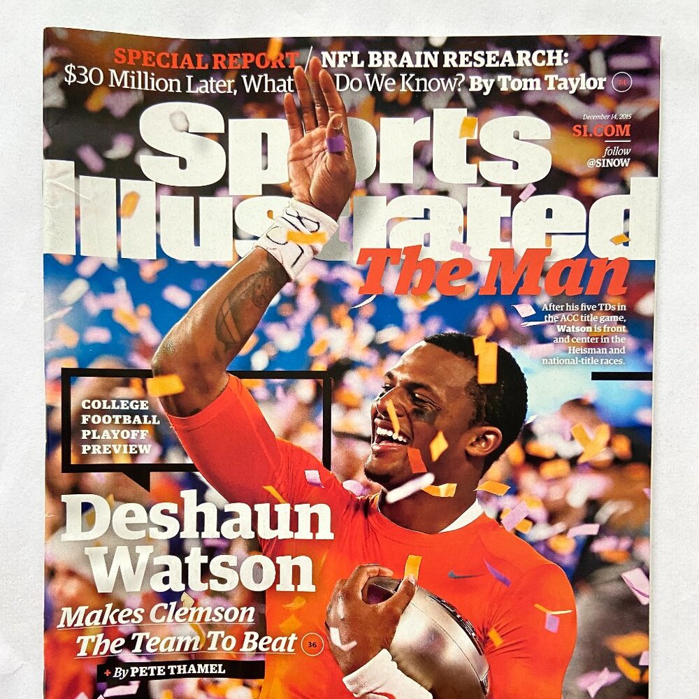 Sports Illustrated Magazine 12/14/2015 Deshaun Watson Clemson Cover With Label